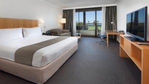 King Bed River View Guest Room Crowne Plaza Perth